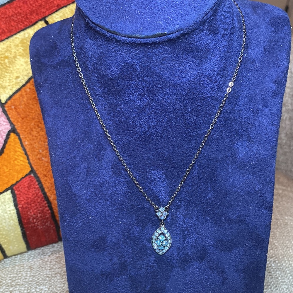 Givenchy Blue Rhinestone Necklace - Picture 6 of 6